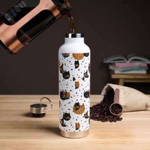 Elegant Chic Cat Patterns Water Bottle