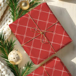 Elegant Chic Christmas Bow & Ribbon Pattern Red Wrapping Paper<br><div class="desc">Elevate your holiday gift-giving with our Elegant Chic Christmas Bow & Ribbon Pattern Red wrapping paper. This luxurious wrapping paper features a stunning Christmas bow design intertwined with a sophisticated diagonal ribbon diamond pattern, creating an exquisite visual effect. The rich red background adds a touch of elegance and festivity, making...</div>