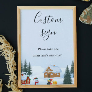 Elegant & chic christmas custom sign  table Sign