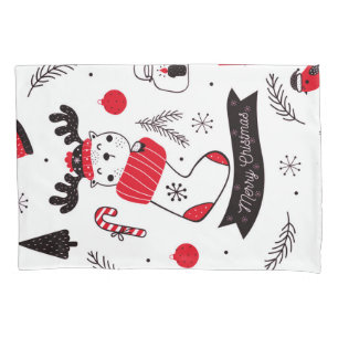 Elegant chic Christmas  pattern Pillowcase