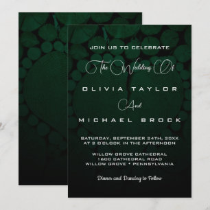 Elegant chic classic formal rustic silver wedding invitation