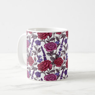 Elegant Chic Colourful Stylish Rustic Roses Coffee Mug