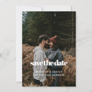 Elegant & chic Cream photo Save The Date