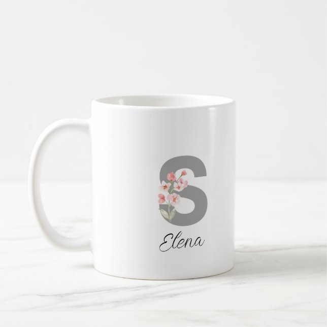 Elegant  Chic Custom Name  Coffee Mug (Left)