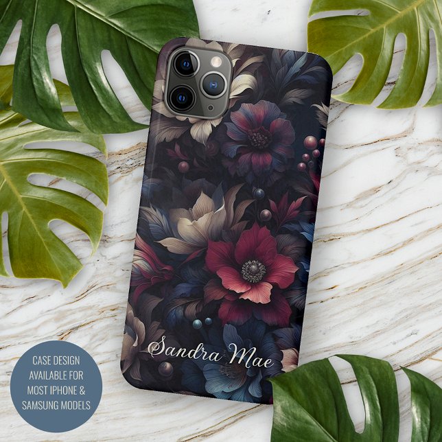 Elegant Chic Dahlias Fine Art Botanical Painting Case-Mate iPhone Case (Creator Uploaded)