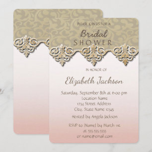 Elegant Chic Damask Bridal Shower Invitation