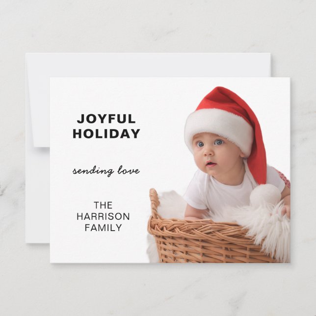 Elegant Chic Design for Happy Holiday Greetings (Front)