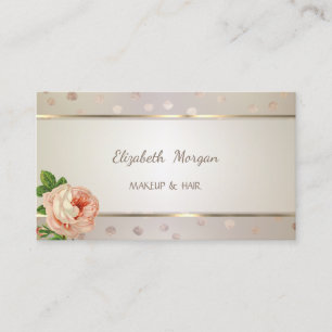 Elegant Chic ,Dots,Striped,Rose Appointment Card