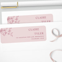 Elegant Chic Dusty Pink Wedding Return Address
