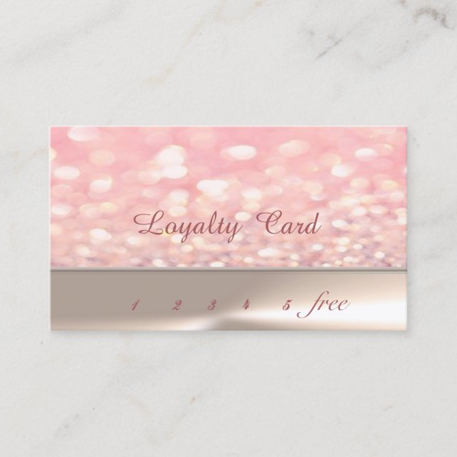 Élégant Chic élégant, Carte de fidélité Bokeh (Devant)