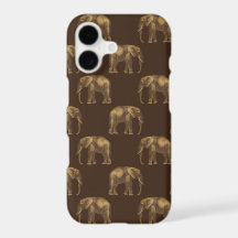 Élégant chic éléphant doré stylé