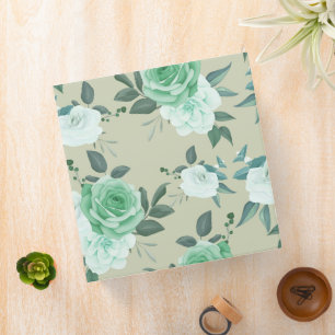 Elegant chic floral binder