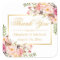 Elegant Chic Floral Gold Frame Thank You