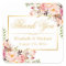Elegant Chic Floral Gold Frame Thank You