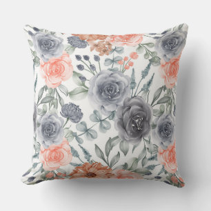 Elegant chic floral outdoor pillow