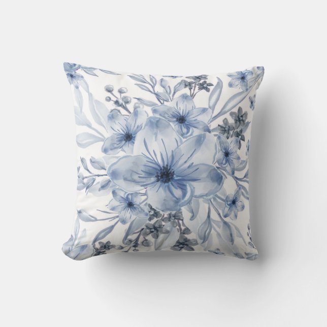 Elegant chic floral throw pillow (Front)
