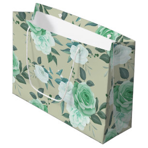 Elegant chic  flower large gift bag