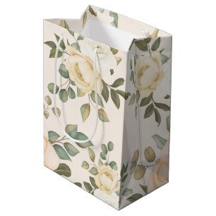 Elegant chic flower medium gift bag