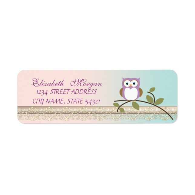 Elegant  Chic Girly Cute,Owl (Front)