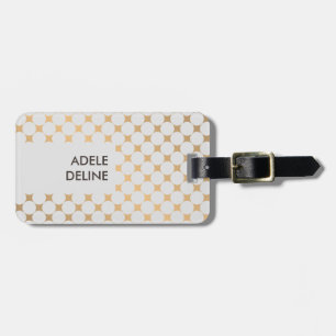 Elegant Chic Girly Silver Dots Luggage Tag