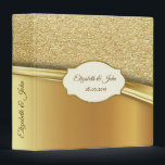 Elegant , Chic Glitter , Faux Gold Frame Binder<br><div class="desc">Elegant sophisticated faux gold with  glitter frame.</div>