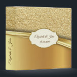 Elegant , Chic Glitter , Faux Gold Frame Binder<br><div class="desc">Elegant sophisticated faux gold with  glitter frame.</div>