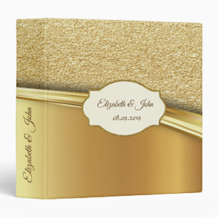 Elegant , Chic Glitter , Faux Gold Frame Binder