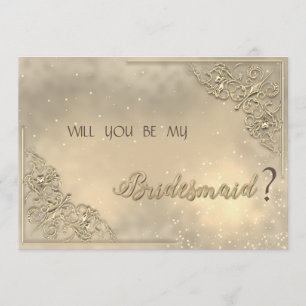 Elegant Chic Gold Bridesmaid Card