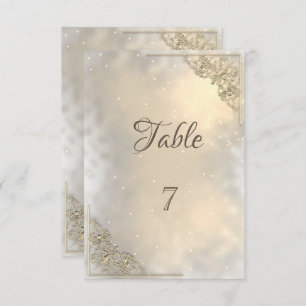 Elegant Chic Gold Frame Table Card