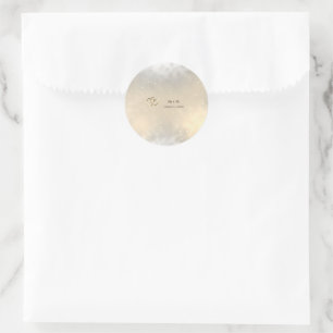 Elegant Chic Gold Hearts Classic Round Sticker
