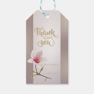 Elegant Chic ,Gold,Magnolia  Thank You Gift Tags