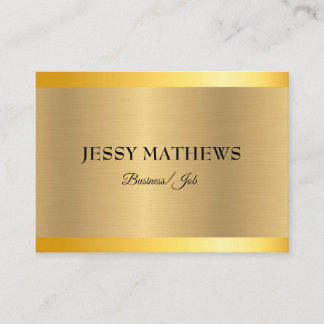 ELEGANT CHIC GOLD MODERN MINIMALIST BLACK GOLDEN BUSINESS CARD