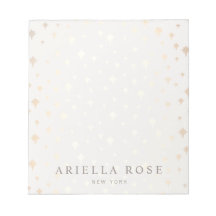 Elegant Chic Gold Stars Pattern Notepad