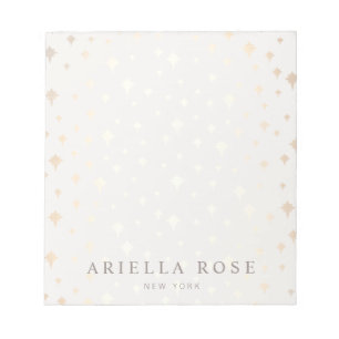 Elegant Chic Gold Stars Pattern Notepad
