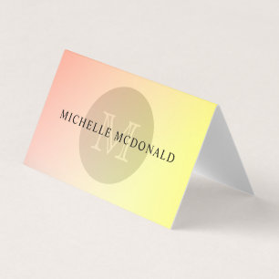 Elegant chic gradient loyalty business card