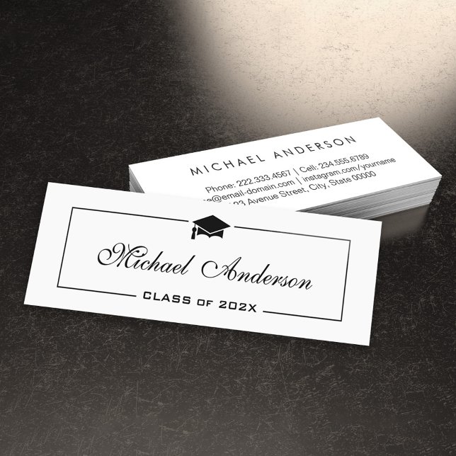Elegant Chic Graduate Contact and Networking Calling Card (Creator Uploaded)