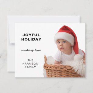 Elegant Chic “Happy Holidays” Photo Greeting Holiday Card