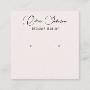 Elegant Chic Jewellery Earring Display  Square Business Card