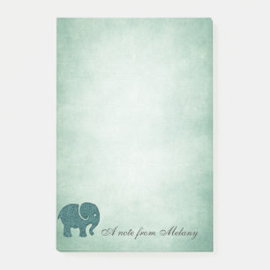 Elegant chic lady elephant vintage post-it notes