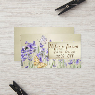 Elegant Chic Lavander Referral Card