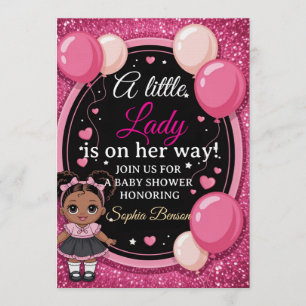 Elegant &Chic "Little Lady" Baby Shower Invitation