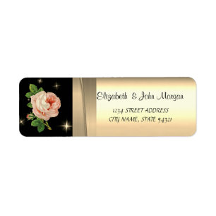 Elégant Chic Luxe, Faux Gold, Noir, Rose
