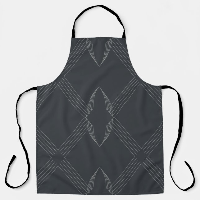 Elegant, chic, luxurious, simple line pattern apron (Front)