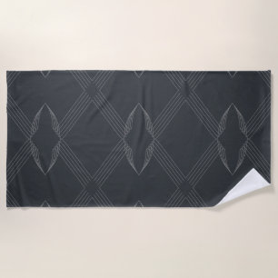 Elegant, chic, luxurious, simple line pattern beach towel
