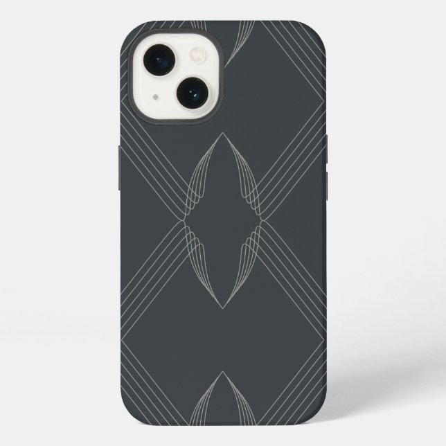 Elegant, chic, luxurious, simple line pattern iPhone case (Back)