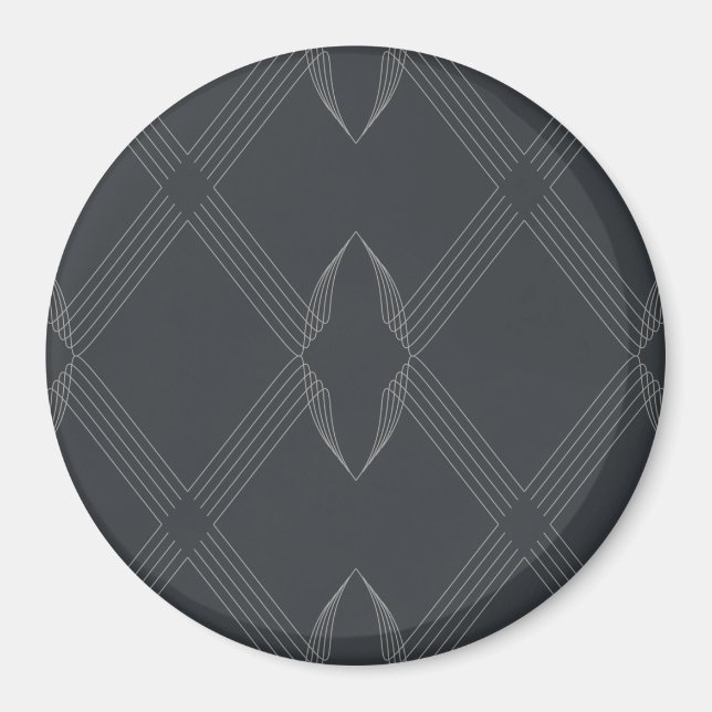 Elegant, chic, luxurious, simple line pattern magnet (Front)