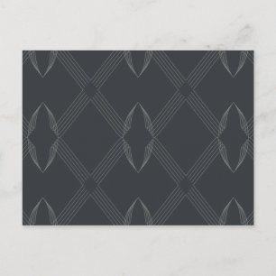 Elegant, chic, luxurious, simple line pattern postcard