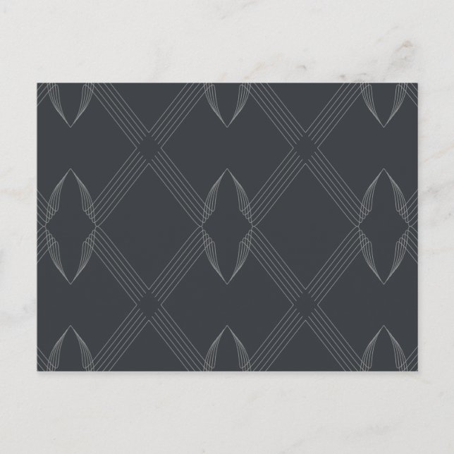 Elegant, chic, luxurious, simple line pattern postcard (Front)
