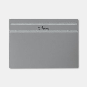Elegant chic luxury contemporary glittery stripes post-it notes