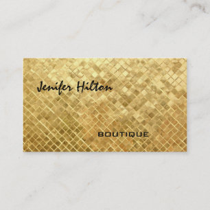 Elegant  chic luxury contemporary golden texture business card